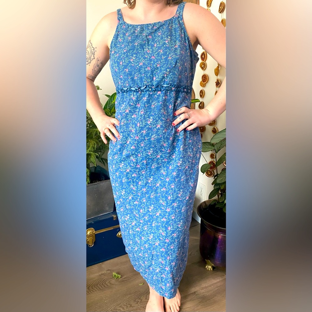 Vintage blue floral dress